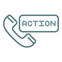 Call To Action Line Two Color Icon vector