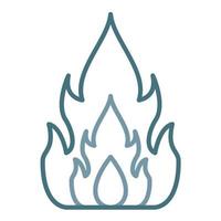 icono de línea de fuego de dos colores vector