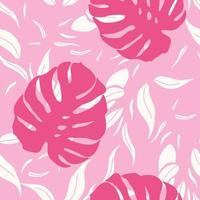 hermoso diseño de patrón sin costuras de rama de hojas tropicales. hojas tropicales, fondo de patrón floral transparente de hoja de monstera. ilustración brasileña de moda. diseño de primavera verano para moda, estampados vector