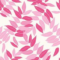 Modern summer tropical leaves seamless pattern design. Vector hand-drawn leaves seamless pattern. Abstract trendy floral background. Pattern for wrapping paper or fabric.