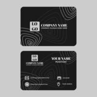 plantilla de diseño de tarjeta de visita vip de lujo negro y dorado vector