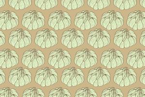 Vector hand drawn set of garlic. Herbs and spices sketch illustration