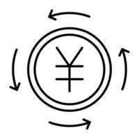 iconos de línea de vector relacionados con la moneda. contiene íconos como tipo de cambio y pronóstico de moneda, gráfico de cambio