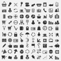 The collection of icons on a theme office. A vector illustration