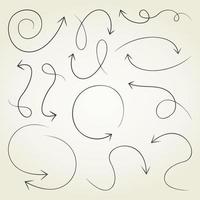 conjunto de iconos de una flecha para el diseño de internet vector