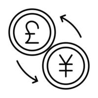 Currency Related Vector Line Icons. Contains such Icons as Exchange Rate and Currency Forecast, Change Graph