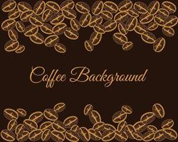 Retro coffee plants background, plants with field scenery in etching shading and ink drawing style vector