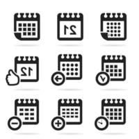 Set of icons a calendar. A vector illustration