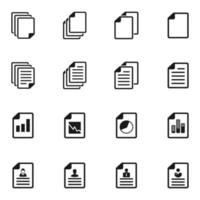 Set of icons of files. A vector illustration