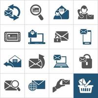 Set of icons on a theme folder. Vector illustration