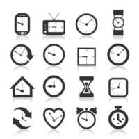Set of icons hours. A vector illustration