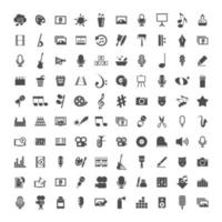 Collection of icons all art forms. A vector illustration