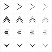 Set of icons of an arrow for the design Internet vector