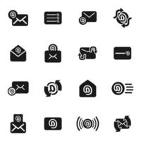 Set of icons on a theme folder. Vector illustration