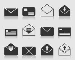 Set of icons on a theme folder. Vector illustration
