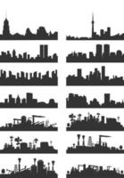 colección de paisajes de la ciudad. una ilustración vectorial vector