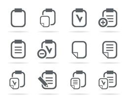 Set of icons of files. A vector illustration