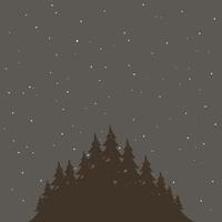 Forest landscape against the sky. Vector illustration