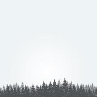 Forest landscape against the sky. Vector illustration