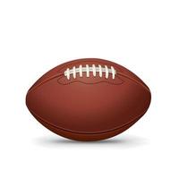 Realistic American Football Isolated on White Illustration vector