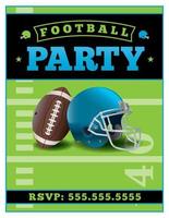American Football Party Flyer Template Illustration vector