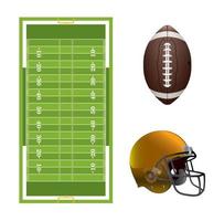 Realistic Football on Textured Football Field vector