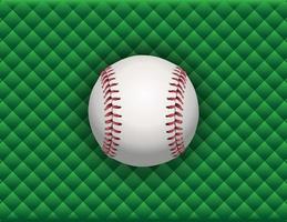 Baseball Illustration on a Green Checkered Background vector