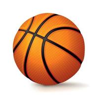 Realistic Basketball Isolated on White Background Illustration vector