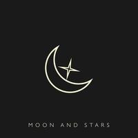 vector logo luna y estrellas