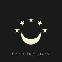 vector logo luna y estrellas