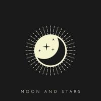 moon and stars logo vector