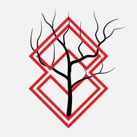 vector de logotipo de árbol de rama