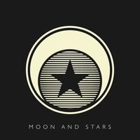 vector logo luna y estrellas