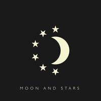 vector logo luna y estrellas