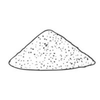 Doodle ground ginger on a white background.Vector composition can be used in menus,textiles,postcards, labels. vector