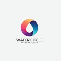 water circle gradient colorful logo design illustration vector