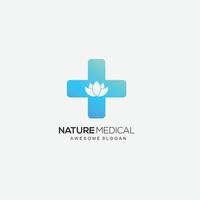 nature medical design logo vector illustration symbol