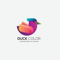 duck logo gradient colorful design icon vector