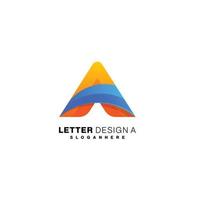 carta a diseño logo colorido gráfico vector