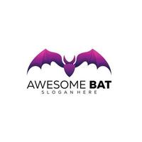 bat logo premium diseño ilustración colorido vector