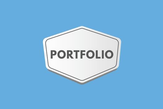 portfolio text Button. portfolio Sign Icon Label Sticker Web Buttons vector