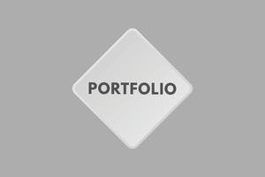 portfolio text Button. portfolio Sign Icon Label Sticker Web Buttons vector
