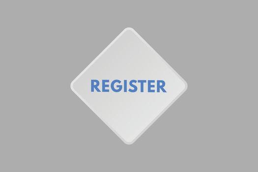 register text Button. register Sign Icon Label Sticker Web Buttons vector