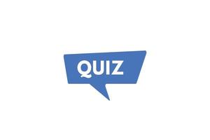 quiz text Button. quiz Sign Icon Label Sticker Web Buttons vector