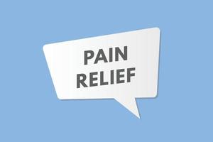 pain relief text Button. pain relief Sign Icon Label Sticker Web Buttons vector