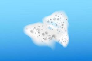 Bath foam isolated on a blue background. Shampoo bubbles texture.Shampoo and bath lather vector illustration.