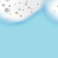 Bath foam isolated on a blue background. Shampoo bubbles texture.Shampoo and bath lather vector illustration.