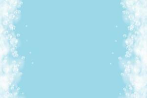 Bath  blue foam isolated on a light background. Shampoo bubbles texture.Shampoo and bath lather vector illustration.