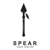 spear logo vector with slogan template