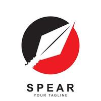 spear logo vector with slogan template